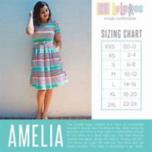 LulaRoe Amelia Dress Size Large - Picture 8 of 8